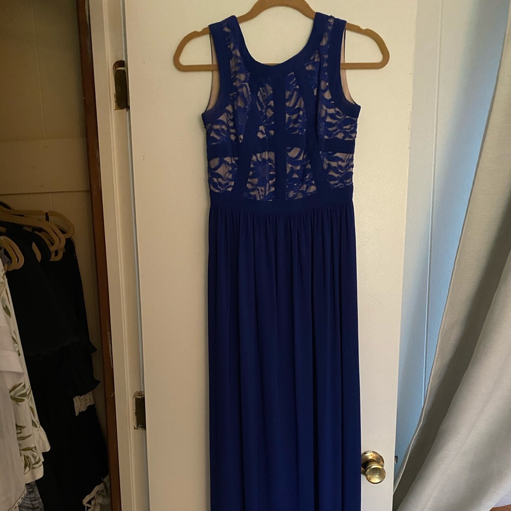 Morgan & Co. Blue Maxi Dress Size 3/4